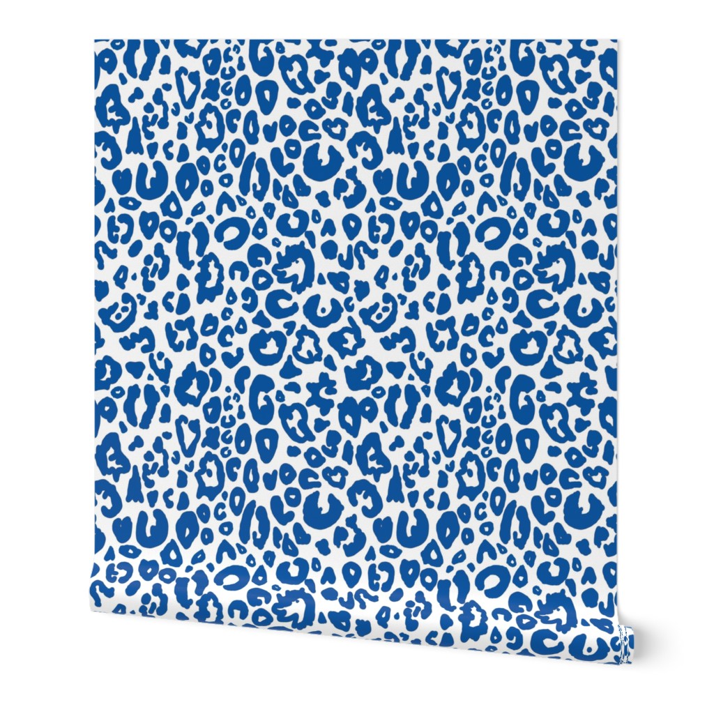 Cheetah Chic // Royal Blue on White