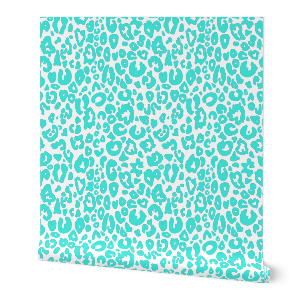 Cheetah Chic // Turquoise on White