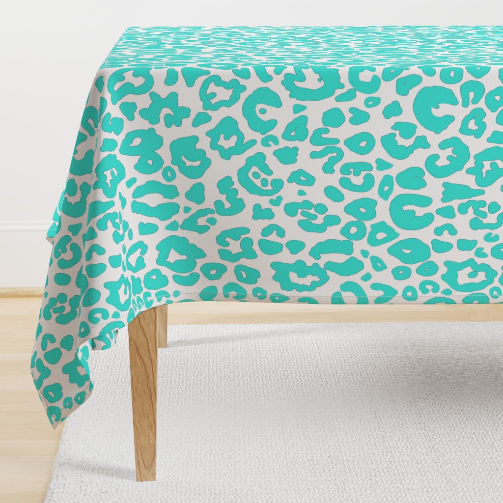 Cheetah Chic // Turquoise on White