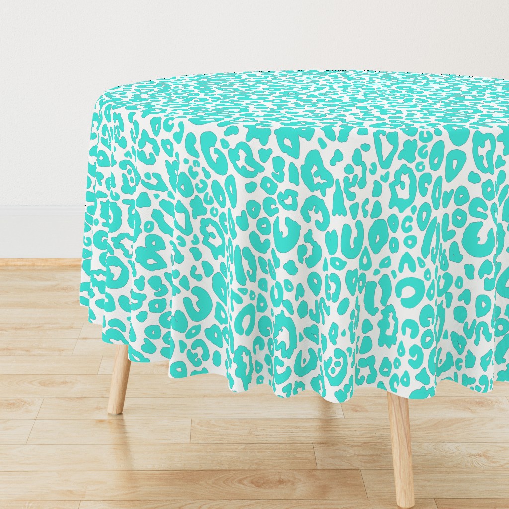 Cheetah Chic // Turquoise on White