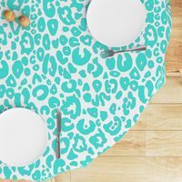 Cheetah Chic // Turquoise on White