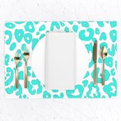 Cheetah Chic // Turquoise on White