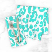 Cheetah Chic // Turquoise on White