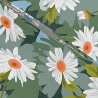 Daisy Love* || paint-by-number flowers  & butterflies