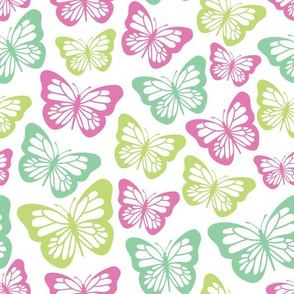 butterflies pastel print