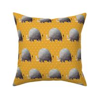 Elephants (gold) Kids Room Bedding