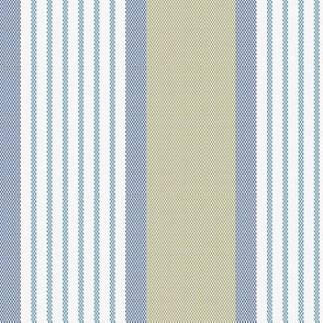 Ticking Triple Stripe Blue and Dull Olive Green