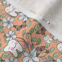 Tooth Toile Flutter Peach Small / Dental