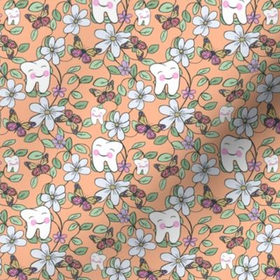 Tooth Toile Flutter Peach Small / Dental