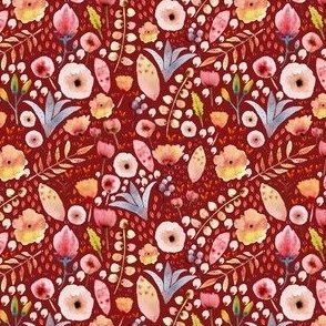 Ditsy Floral - Red