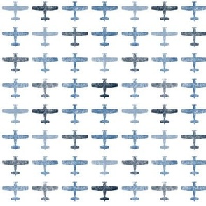 Little blue airplane stamps