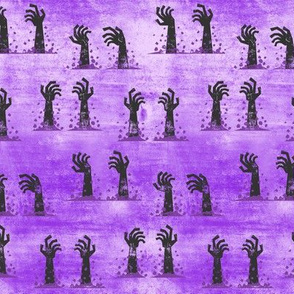 Zombie hands - halloween - purple 2 - LAD19