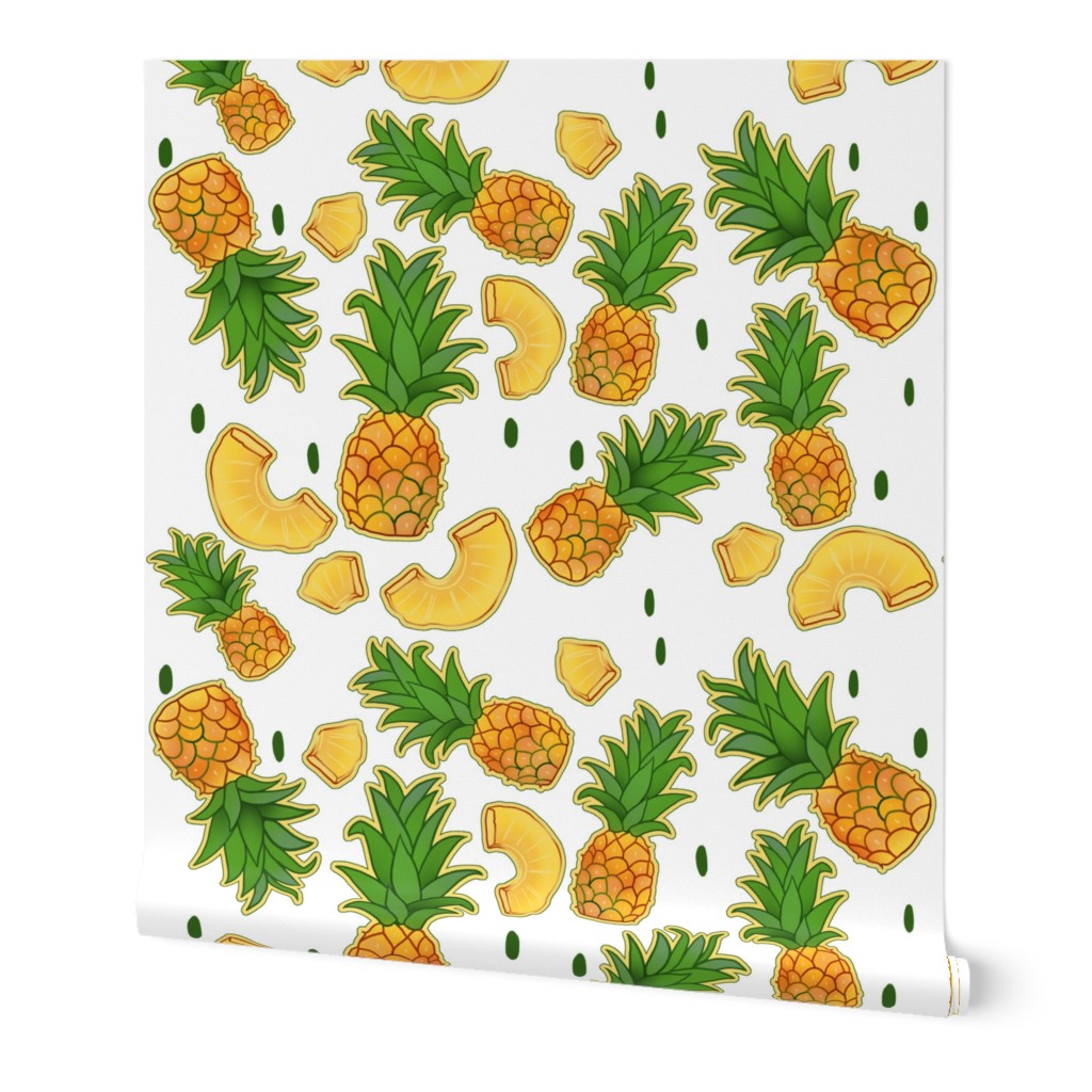 Pineapples on White
