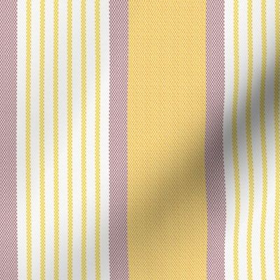 Ticking Triple Stripe Dusty Rose and Yellow Gold
