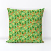 Summer Pineapples on Green