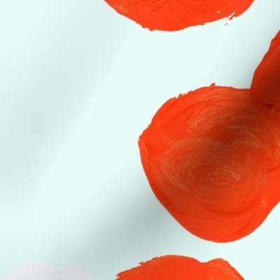 Large dots abstract red orange