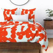 Large dots abstract red orange