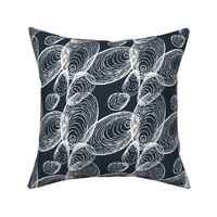Abstraction of Shells in Light and Dark Gray