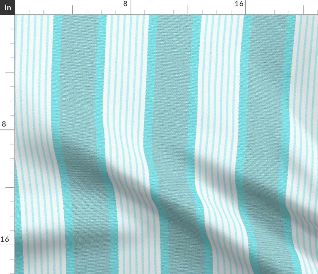 Ticking Triple Stripe in Turquoise