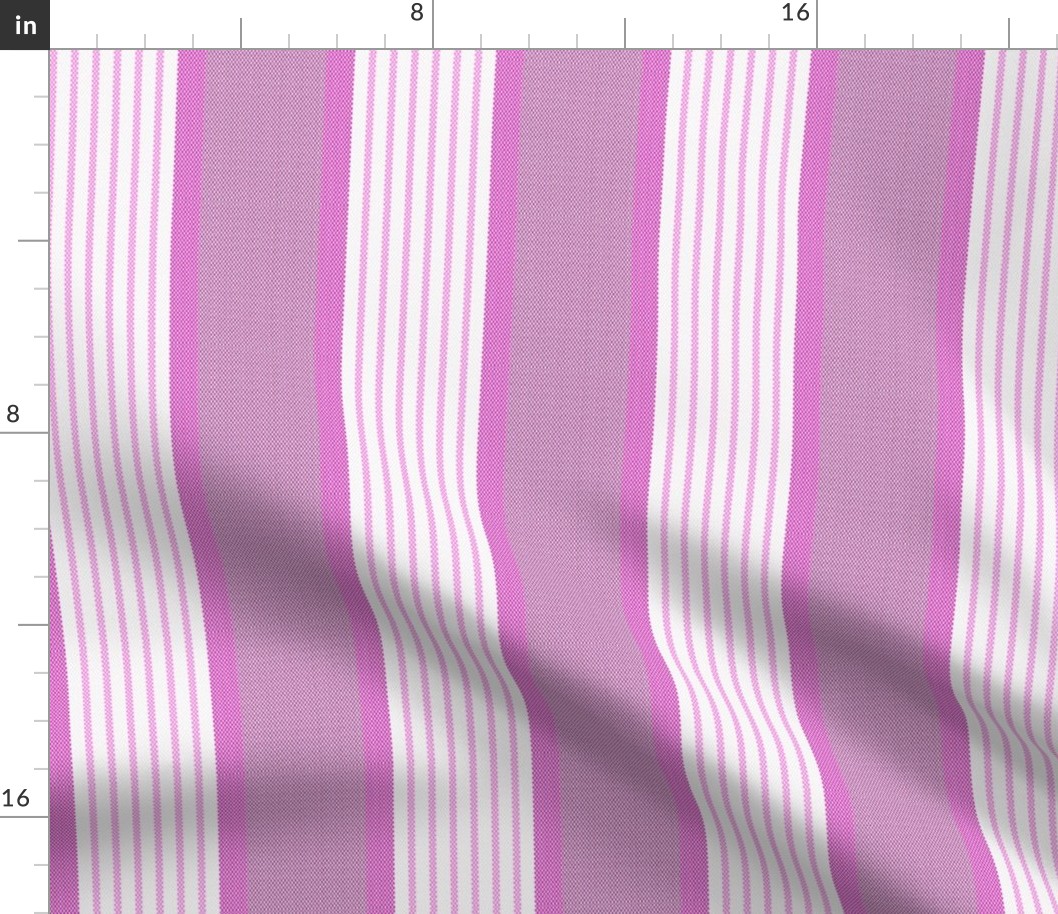 Ticking Triple Stripe in Pink