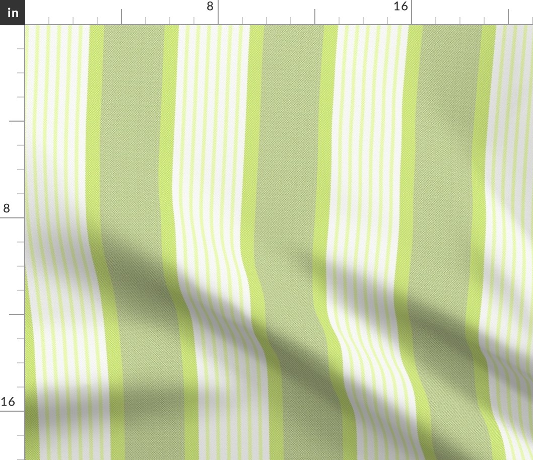 Ticking Triple Stripe in Yellow Green