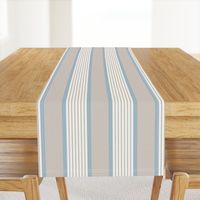 Ticking Triple Stripe in Blue and Brown