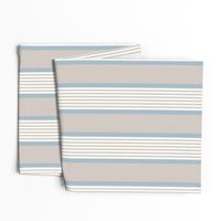 Ticking Triple Stripe in Blue and Brown