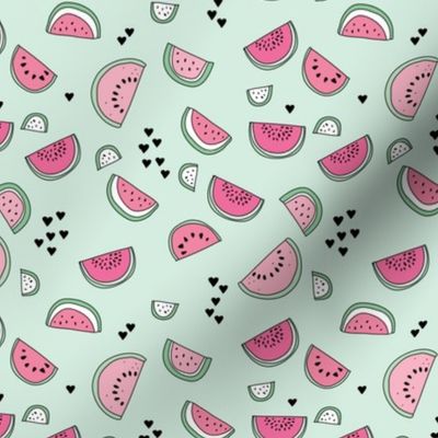 Sweet watermelon sugar love summer fruit garden mint pink