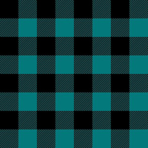 black and teal plaid - LAD19BS