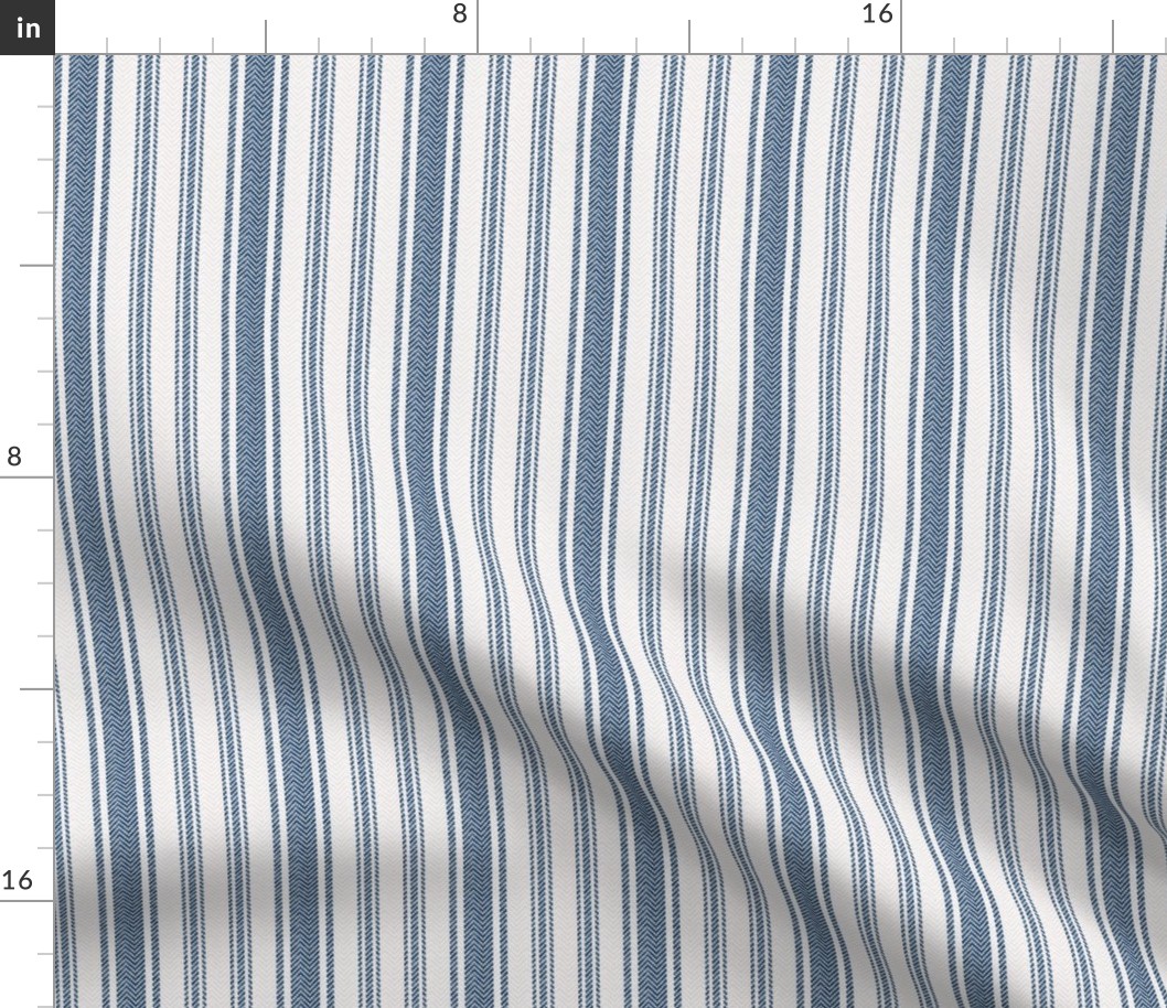 Ticking Two Stripe in Dark Blue