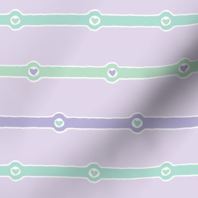 Love Chain: Faithful (lavender, purple, mint green, white)