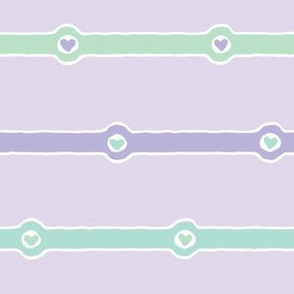 Love Chain: Faithful (lavender, purple, mint green, white)