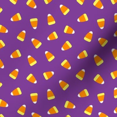 Candy corn - dark purple toss - halloween candy - LAD19