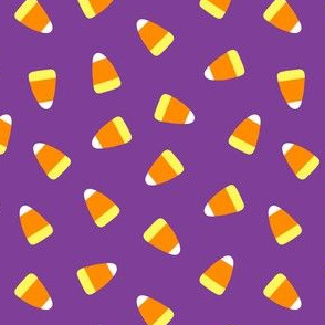Candy corn - dark purple toss - halloween candy - LAD19