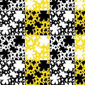 Hope Patchwork - black, yellow and white 