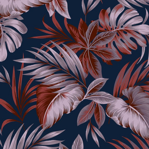 Brienne Floral - Navy Large