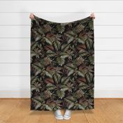 Brienne Floral - Charcoal Large