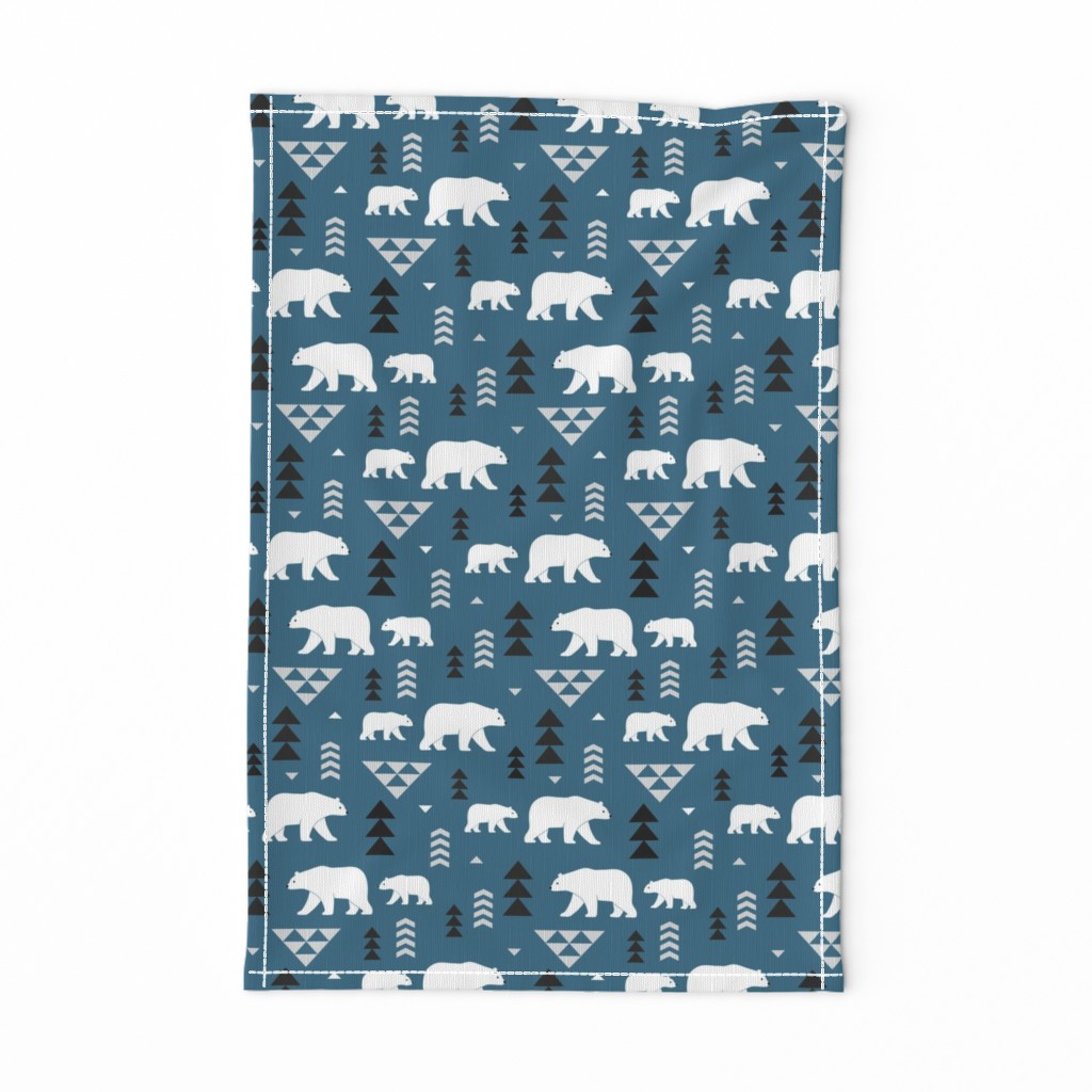 polar bears - dark blue, small