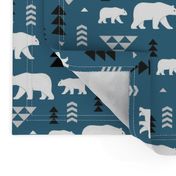 polar bears - dark blue, small