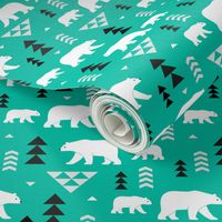 polar bears - emerald, small