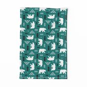 polar bear - dark green, small