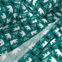 polar bear - dark green, small