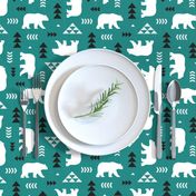 polar bear - dark green, small