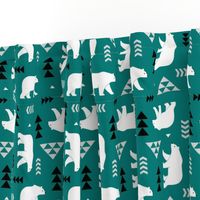 polar bear - dark green, small