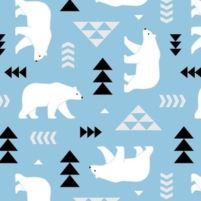 polar bears - light blue, small