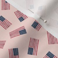 (extra small) American Flag - toss pink - LAD19