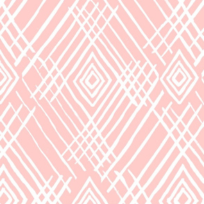 tribal white stripes blush