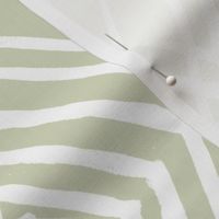 tribal white stripes sage