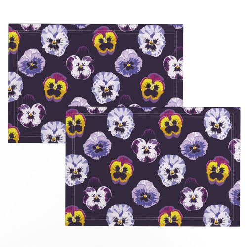 Pansies on midnight violet