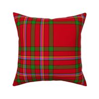 Custom Christmas rainbow-on-red tartan,  12"